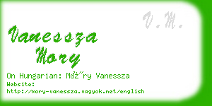 vanessza mory business card